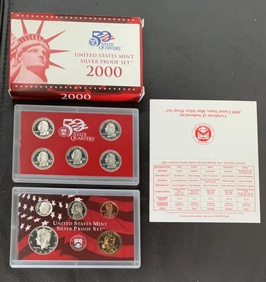 2000-S United States Mint Silver Proof Set with OCA - Image 1 of 2