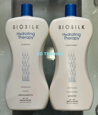 (2-Pk) BIOSILK Silk Strengthening HYDRATING THERAPY SHAMPOO + CONDITIONER 1006ml - Image 1 of 4
