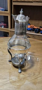 Vintage Raimond Silber Teller Kaffee Tee Glas Karaffe Halter & Fußfuß. - Bild 1 von 14