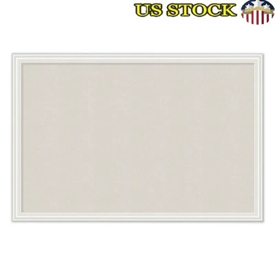 Linen Cork Bulletin Board Self Healing Decor Frame Ideal Home Office Classroom - Image 1 of 4