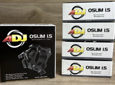 Lote de 5 ADJ O Slim 1.5-2" Braguero de Iluminación Abrazadera O Acabado Negro OSL150 Foto 1 de 4