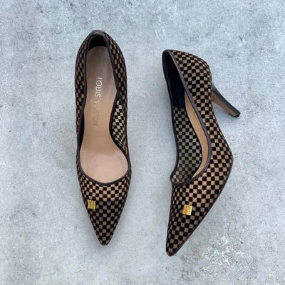 Louis Vuitton | Authentic Vintage Damier LV Gold Hardware Mesh Pointed Toe(36.5) - Image 1 of 4