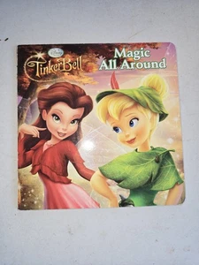 Disney Board Book - Magic All Around - 15cms Square Tinkerbell! - Picture 1 of 3