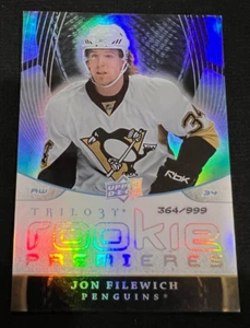 JON FILEWICH Penguins 2008-09 Upper Deck Trilogy #113 Rookie Card RC #364/999 - Picture 1 of 1