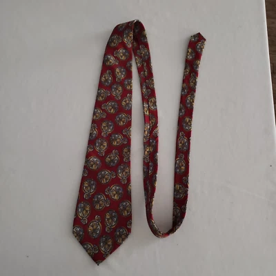 BURBERRYS OF LONDON RED FLORAL Print Tie - Image 1 of 4