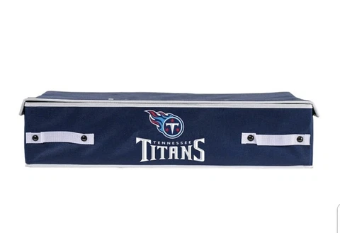 Tennessee Titans Under Bed Storage Bin 22in W × 12in D × 6.5in H NEW Cover