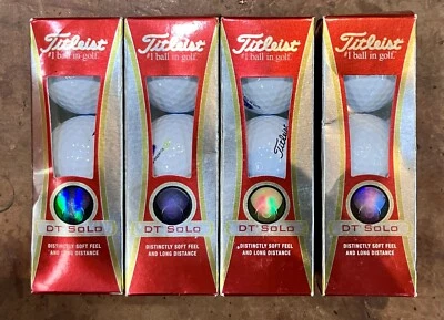Titleist DT SoLo 长距离高尔夫球柔软触感长距离 12 个 • 全新 — 第 1/4 张图片