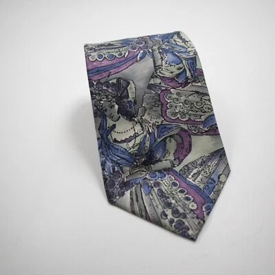 Authentic PIERRE BALMAIN Paris Multi 100% Silk Necktie Tie Woman Lady Print - Image 1 of 4