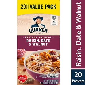 Instant Oatmeal, Raisin, Date & Walnut, 1.30 oz, 20 Packets - Picture 1 of 6