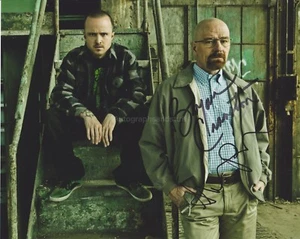 Bryan Cranston & Aaron Paul HAND Signed 8x10 Photo, Autograph, Breaking Bad  - Foto 1 di 2