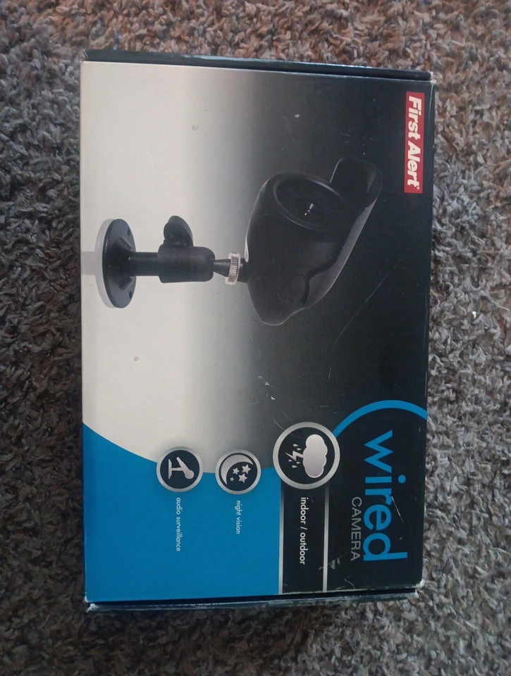 First Alert Day/Night Wired Security Camera Model P-520 Indoor/Outdoor Audio/Vid - Image 1 of 3