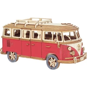 Camper Van Kombi 3D Wooden Puzzle Scale Model DIY Model Kit Handcraft Gift Home - Foto 1 di 7