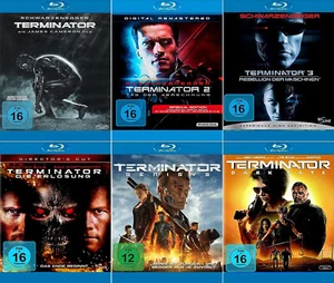 komplett TERMINATOR 1 2 3 4 5 6 Genisys DARK FATE Schwarzenegger BLU-RAY Edition - Bild 1 von 1