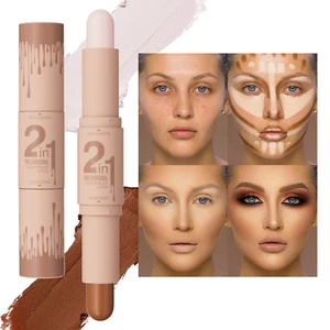 2 In 1 Face Contour Concealer Stick Waterproof Oil-control Natural Highlight Pen - Picture 1 of 12