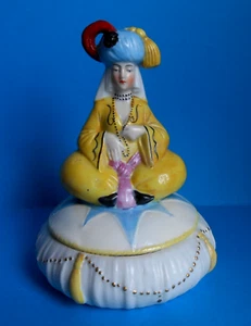 Sitzendorf Porcelain ~ Arab Lady  Figurine ~ Trinket/Powder Box ~ Art Deco - Picture 1 of 6