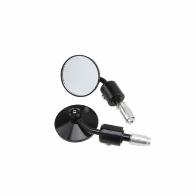 Espejos retrovisores laterales universales negros CNC aluminio 7/8" 22 mm extremo barra motocicleta Foto 1 de 4