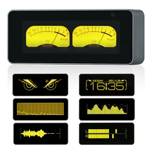 Hi-end OLED Sound Level Meter Audio Spectrum Analyzer Digital Car Decor Clock - Picture 1 of 11