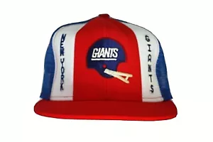 NOS AJD Lucky Stripes New York Giants Snapback Adjustable Trucker Hat 1980s - Picture 1 of 5