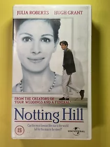 Notting Hill, Julia Roberts, Hugh Grant, Hugh Bonneville, VHS Video, Cert 15 - Picture 1 of 3