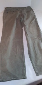 Chaps Ralph Lauren Mens Gray flat Front Corduroy Chino Pants Size 34 X 31 - Picture 1 of 12