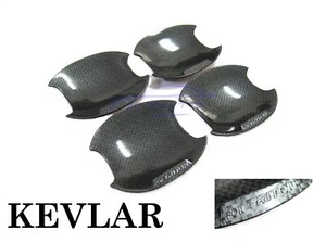 4 Carbon Black Door Handle Bowl Cover For Mitsubishi L200 Triton MQ MR 2016-2023 - Picture 1 of 7