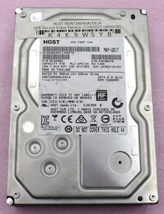 Disco duro Deskstar HGST 3,5" | 0F26902 | 4 TB | 7,2 k RPM | SATA III | Usado y limpiado - Imagen 1 de 4