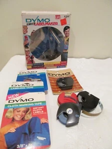 1971 Dymo 3/8" Home Labelmaker Blue w/ Box Model 1800 + Tape - Picture 1 of 5