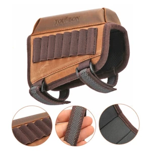 TOURBON Canvas Hunting Rifle Ammo Holder Cheek Rest Comb Riser Buttstock Cover - Picture 1 of 24
