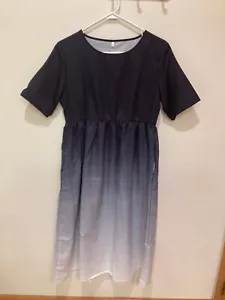Used Excellent - Women's Summer Dress Short Sleeve Gradient Black & White, Small - Picture 1 of 5