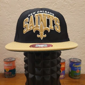 Mitchell Ness Hat Fitted 7 1/4 NFL New Orleans Saints - Picture 1 of 8