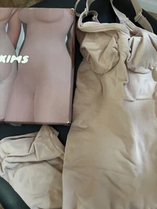 New Skims Sculpting Bodysuit Mid Thigh With NO Open Gusset Size XXS/ XS Clay - Picture 1 of 4