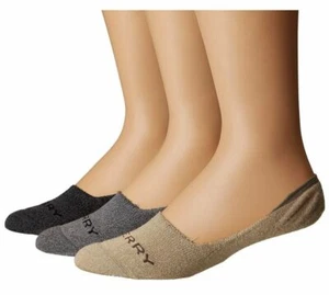 $55 Sperry Men's 3 Pair Pack Gray Beige No-Show Stretch Liner Socks Shoe 6-12 - Picture 1 of 2