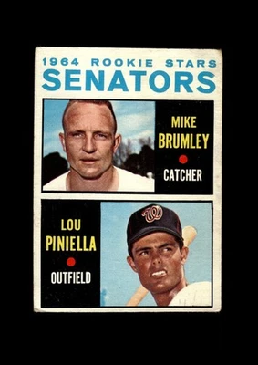 1964 Topps Set-Break #167 Lou Piniella RC baja calidad (arruga) *GMCARDS* Foto 1 de 2