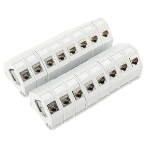 16x CAT6A Keystone Modul Hutschienenadapter Set 10 Gbit/s für genormte Hutschien - Afbeelding 1 van 12