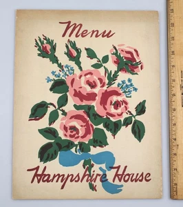 Menú Hampshire House Boston (?) - Imagen 1 de 4