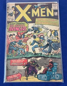 vintage 1965 Marvel COMIC X-Men #9 3+ Bagged/Boarded Avengers COMPLETE/DAMAGED - Picture 1 of 7