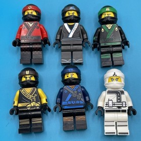 Lego Ninjago Movie Minifigure Lot of 6 Kai Nya Zane Jay Cole Lloyd 70618
