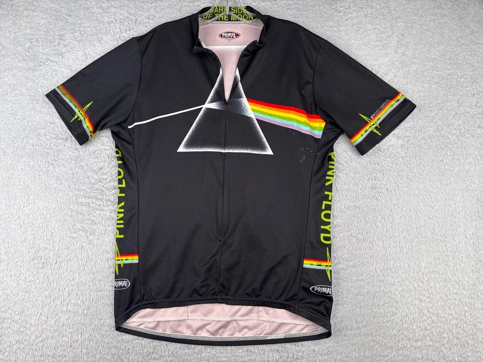 Camiseta Feminina Primal Cycling Extra Grande Preta 1/2 Zíper Rosa Floyd Darkside LEIA - Imagem 1 de 4