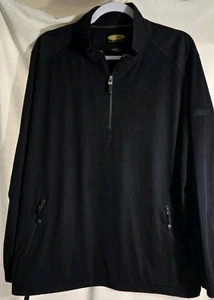 Greg Norman Quarter Zip Size Large Play Dry Pullover Black Long Sleeve Logo Golf - Picture 1 of 8
