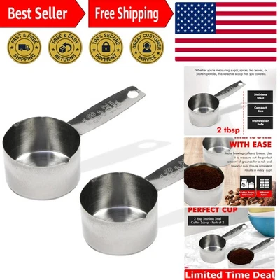 Elegante medidor de café de acero inoxidable de 4 pulgadas - perfecto para elaboración casera Foto 1 de 4