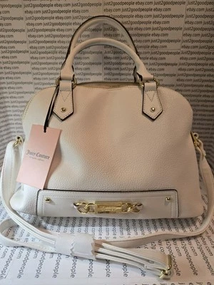 Juicy Couture Off The Chain Dome Satchel Purse Bag White Gold Hardware NWT!!! - Image 1 of 4