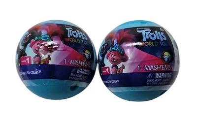 Mash'ems Emojis Trolls World Tour Squishy Surprise 角色系列 1 批量 2 件  — 第 1/3 张图片
