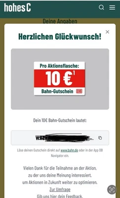 DB Deutsche Bahn Gutschein 10 Euro Gutschein ab MBW 29,99 € bis zum 15.12.2025 - Bild 1 von 2