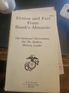 1983 Fiction & Fact From Dunk's Almanac by H.G. Duncan US Marine Corps. Retired  - Picture 1 of 3