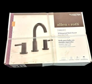 Allen + Roth HARLOW breite Badewannenarmatur matt schwarz #1102764 NEU VERSIEGELTE VERPACKUNG - Bild 1 von 9