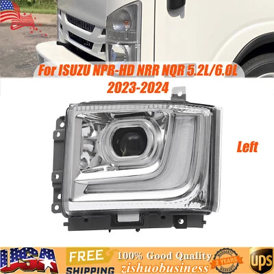 For 2023-2024 ISUZU NPR-HD NRR NQR Halogen Headlight Assembly Headlamp Left Side Foto 1 de 4