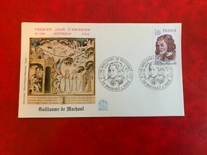 FRANCE 1977 FDC 1045 GUILLAUME DE MARCHAULT POET COMPOSER ARS NOVA STYLE - Picture 1 of 2