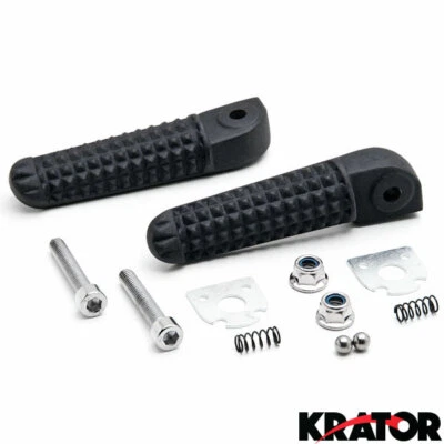 Black Motorcycle Yamaha YZF R1 R6 R6S Set Rear Footrests Foot Pegs Peg 2000-2014 Foto 1 de 3