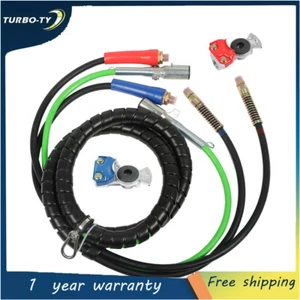 7 Way Electrical Cable Semi Truck Trailer 3 in 1 12ft ABS & Air Line Hose Wrap - Picture 1 of 11