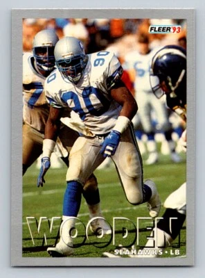 1993 Fleer 303 Terry Wooden Seattle Seahawks - Image 1 of 2